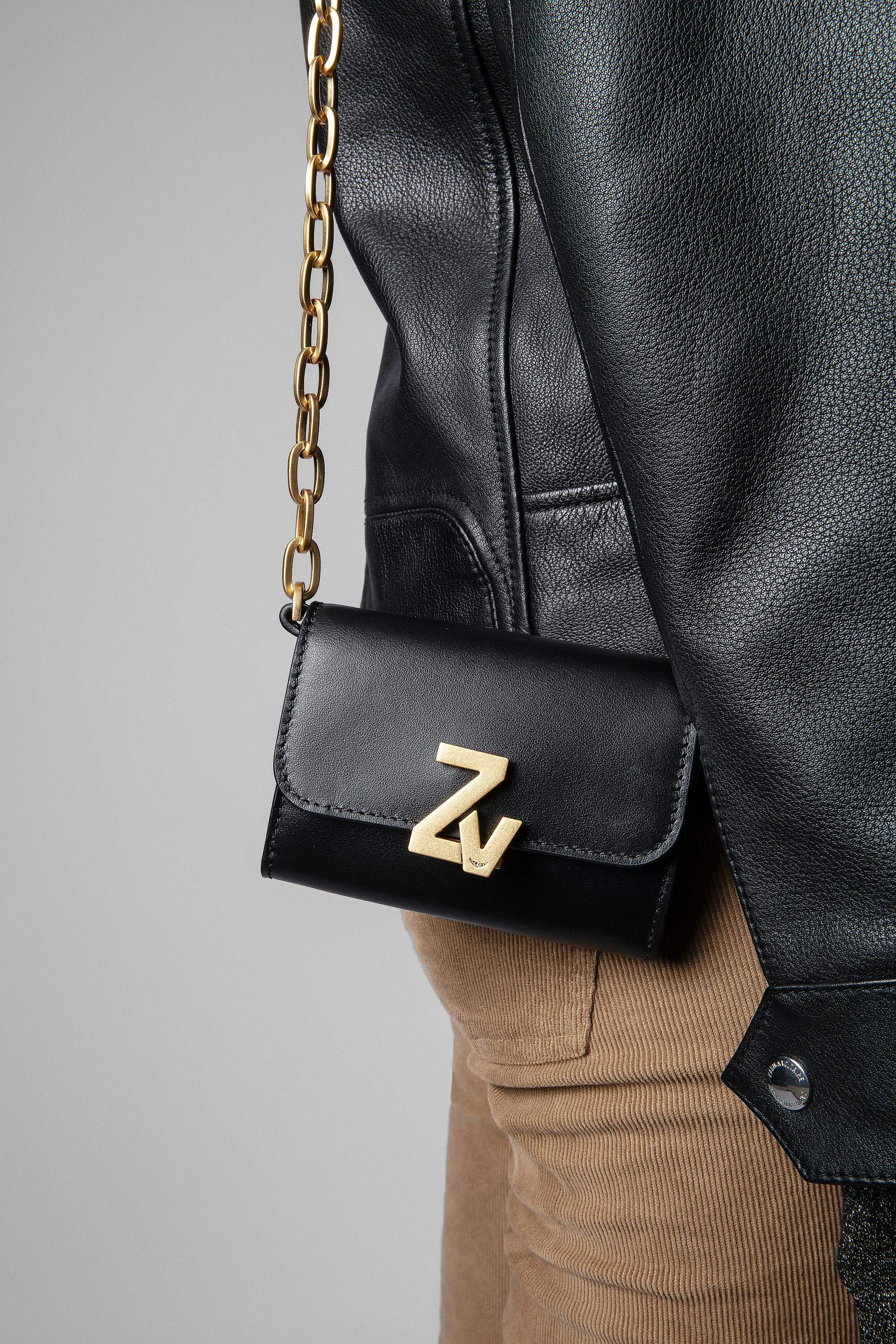 ZV Initiale Le Tiny Unchained Wallet-Style Clutch - Women's black ZV Initiale black leather wallet